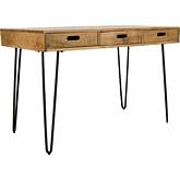 Rollins 52" Counter Storage Dining Table in Wood & Iron